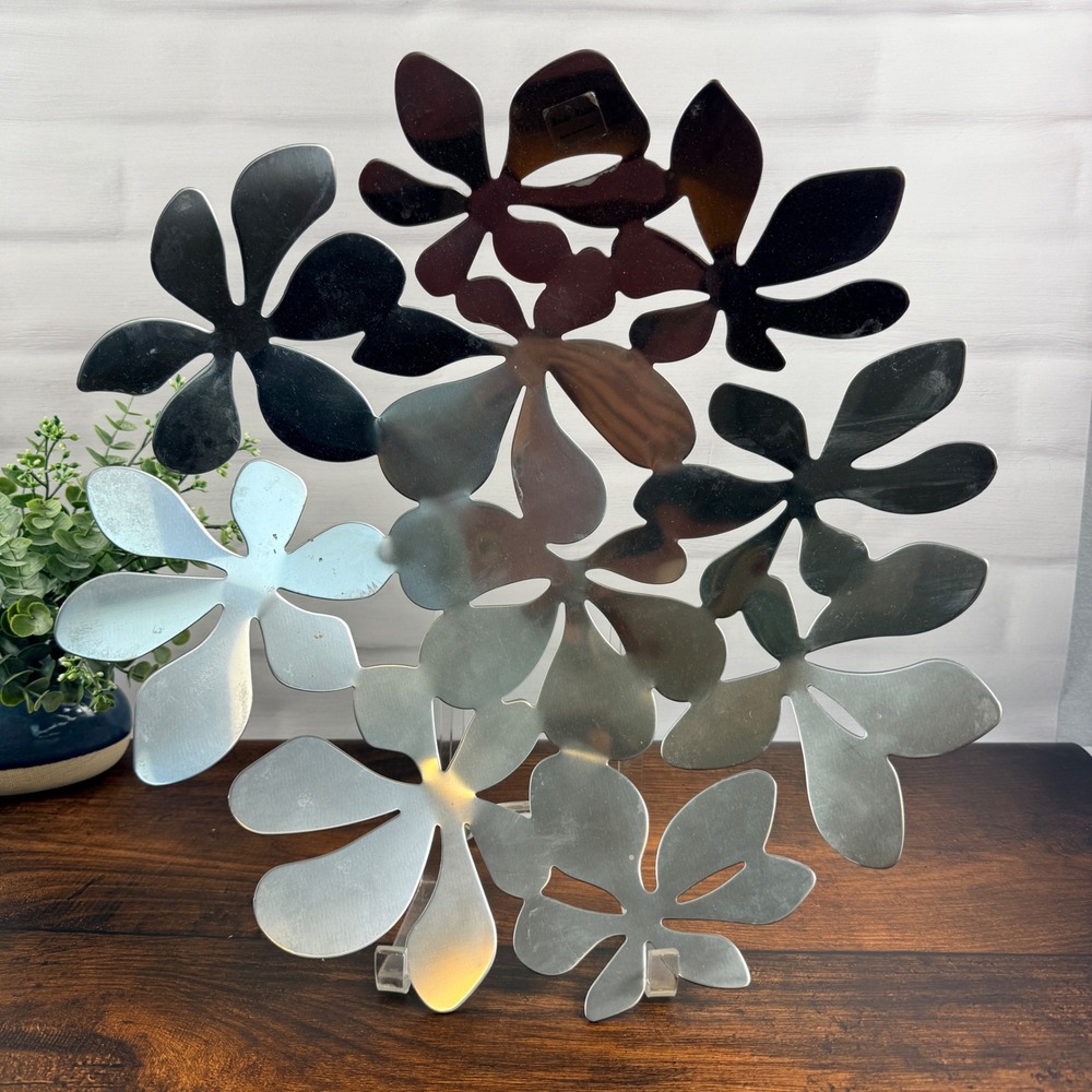 IKEA STOCKHOLM Bowl Monika Mulder Aluminum Leaf Centerpiece Fruit Bowl 2006 17"